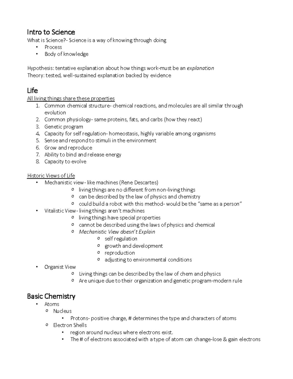 Midterm 1 Intro To Science What Is Science Science Is A Way Of 