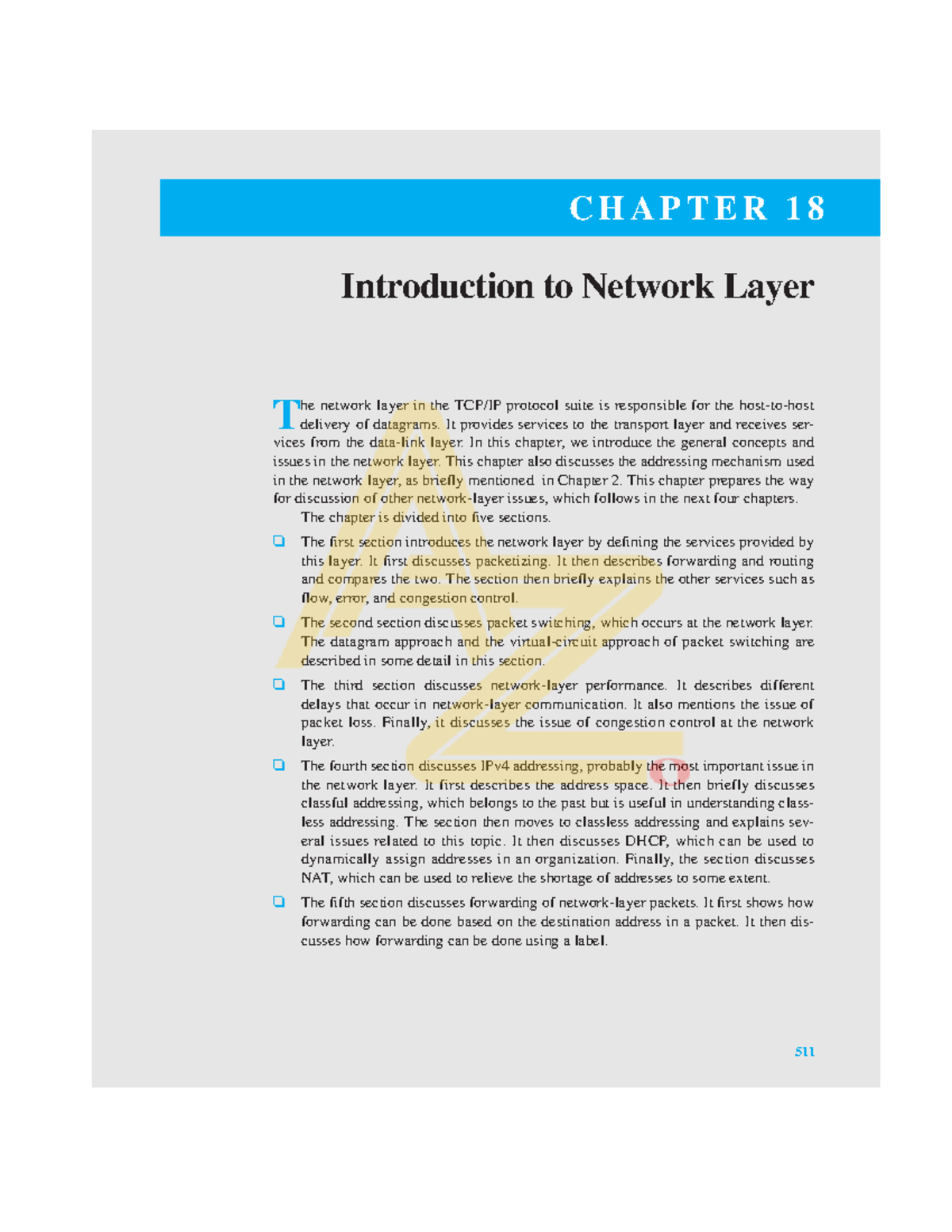 Module 3-1 - Computer Networks - 511 C H A P T E R 1 8 Introduction To ...