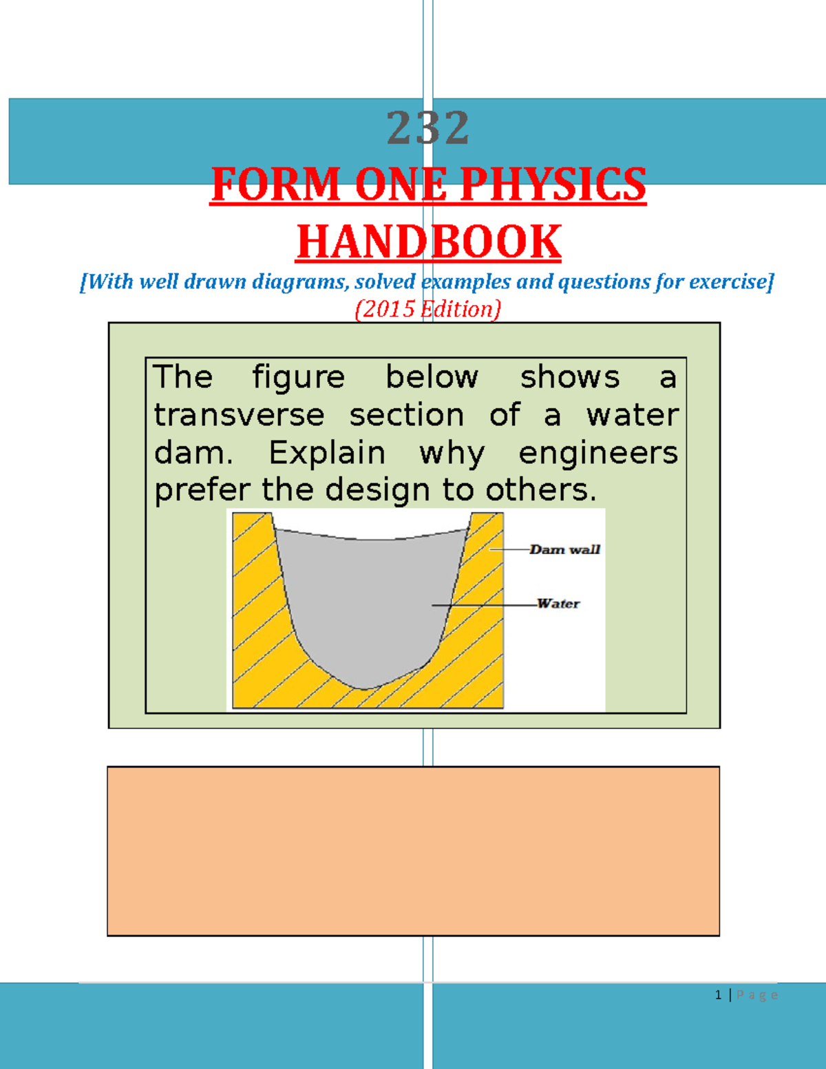 FORM ONE Physics Handbook-1-1 - 232 FORM ONE PHYSICS HANDBOOK [With ...