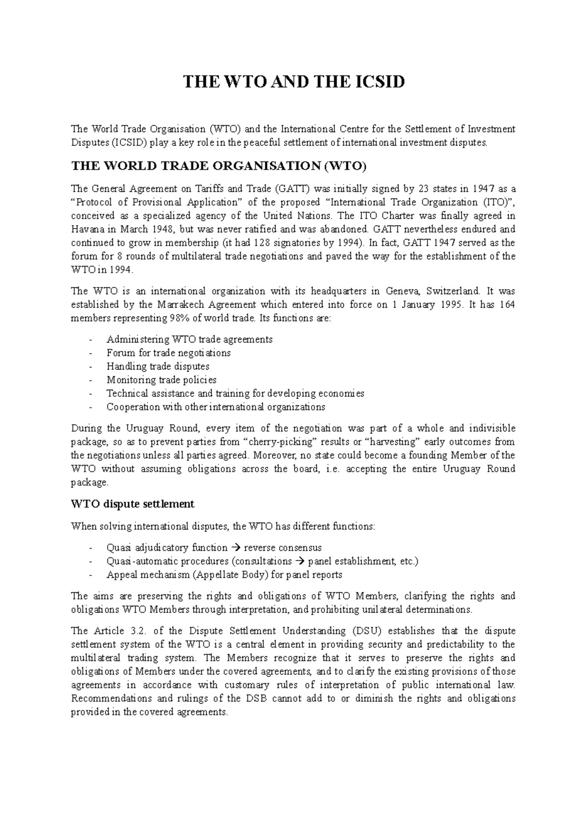the-wto-and-the-icsid-the-wto-and-the-icsid-the-world-trade