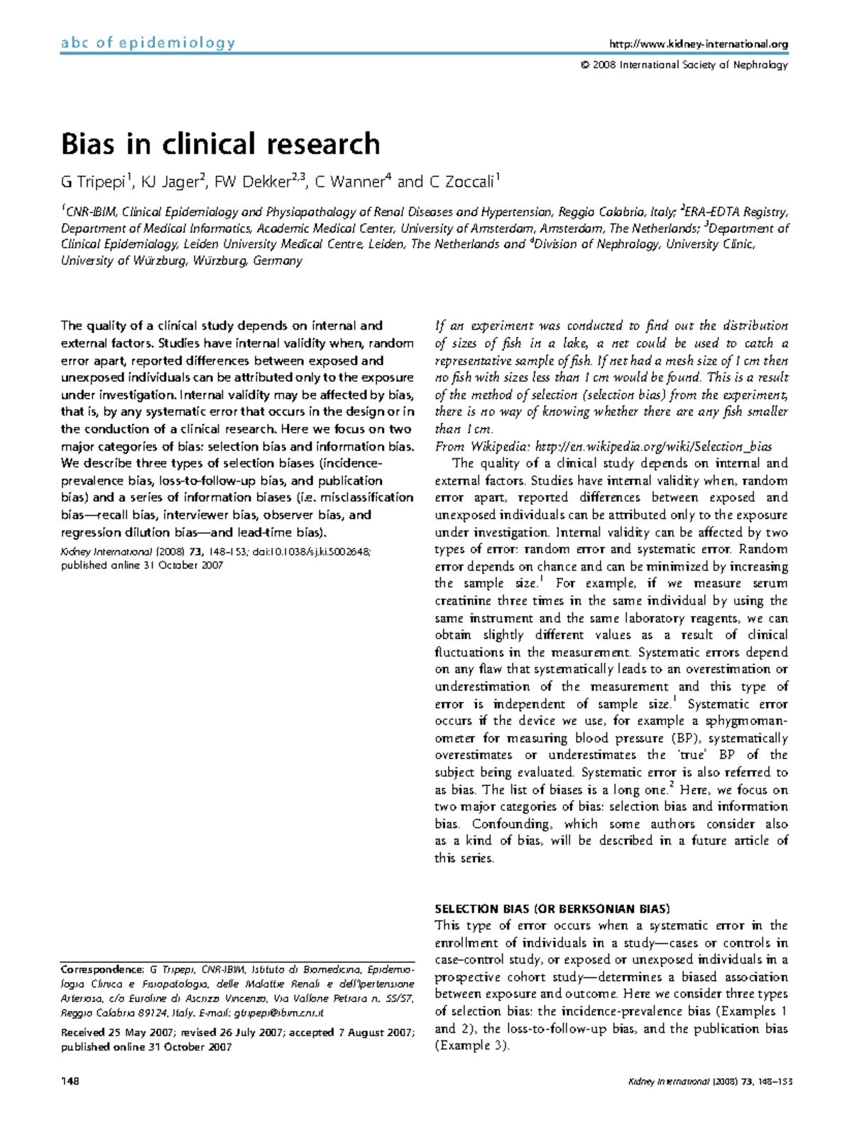 Bias in clinical research - Studies have internal validity when, random ...