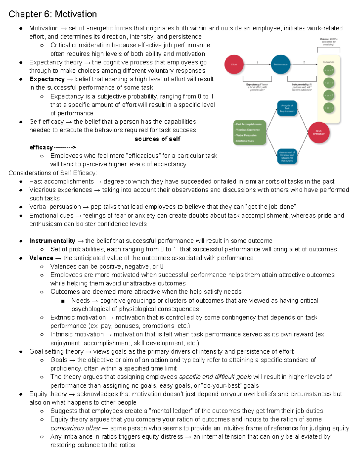 Chapter 6 - Motivation - Chapter 6: Motivation Motivation → set of ...