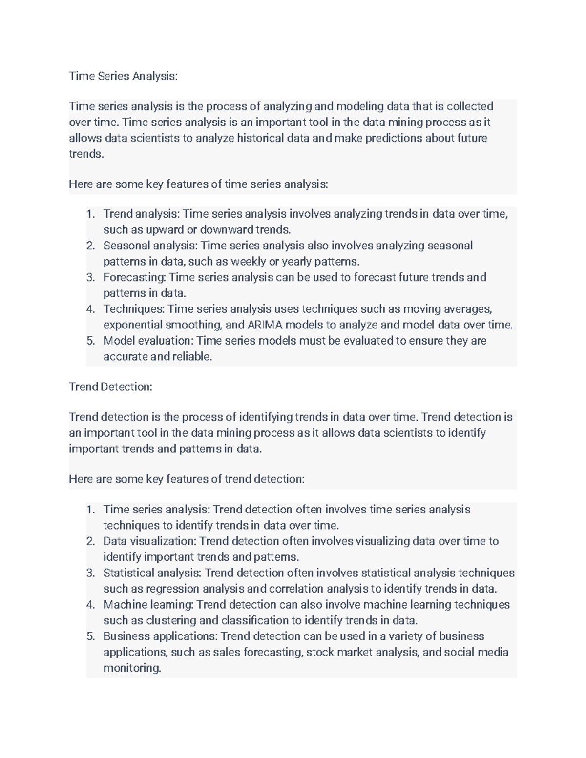 Time Series analysis and trend detection notes - Time Series Analysis ...