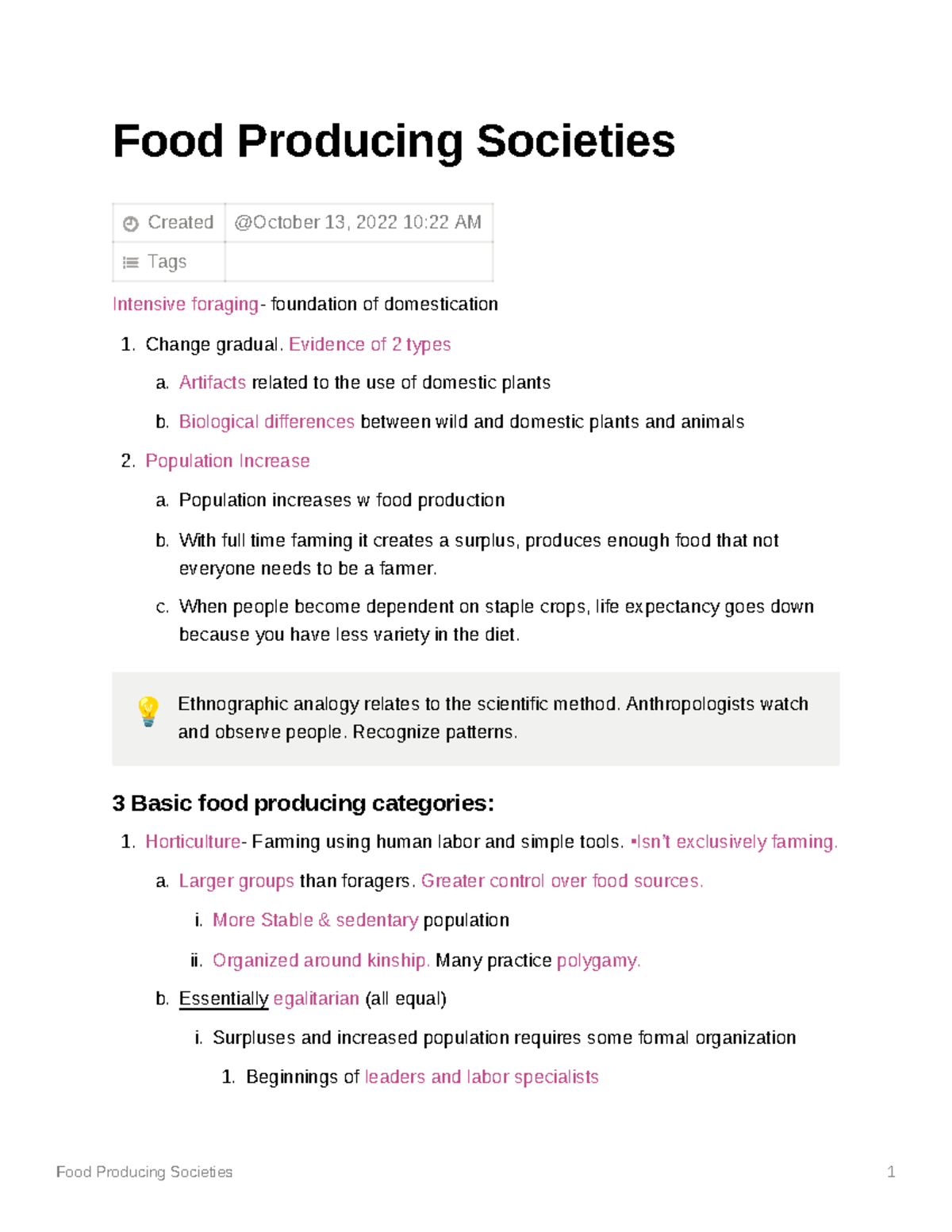 ANTH Food Producing Societies Food Producing Societies 1 Food