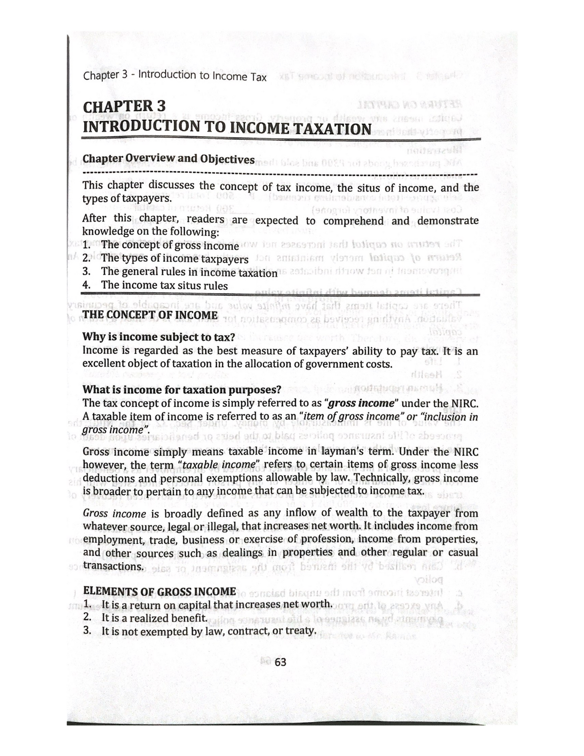 Chapter 3 Introduction To Income Tax Rex - Income Taxation 1 - Studocu