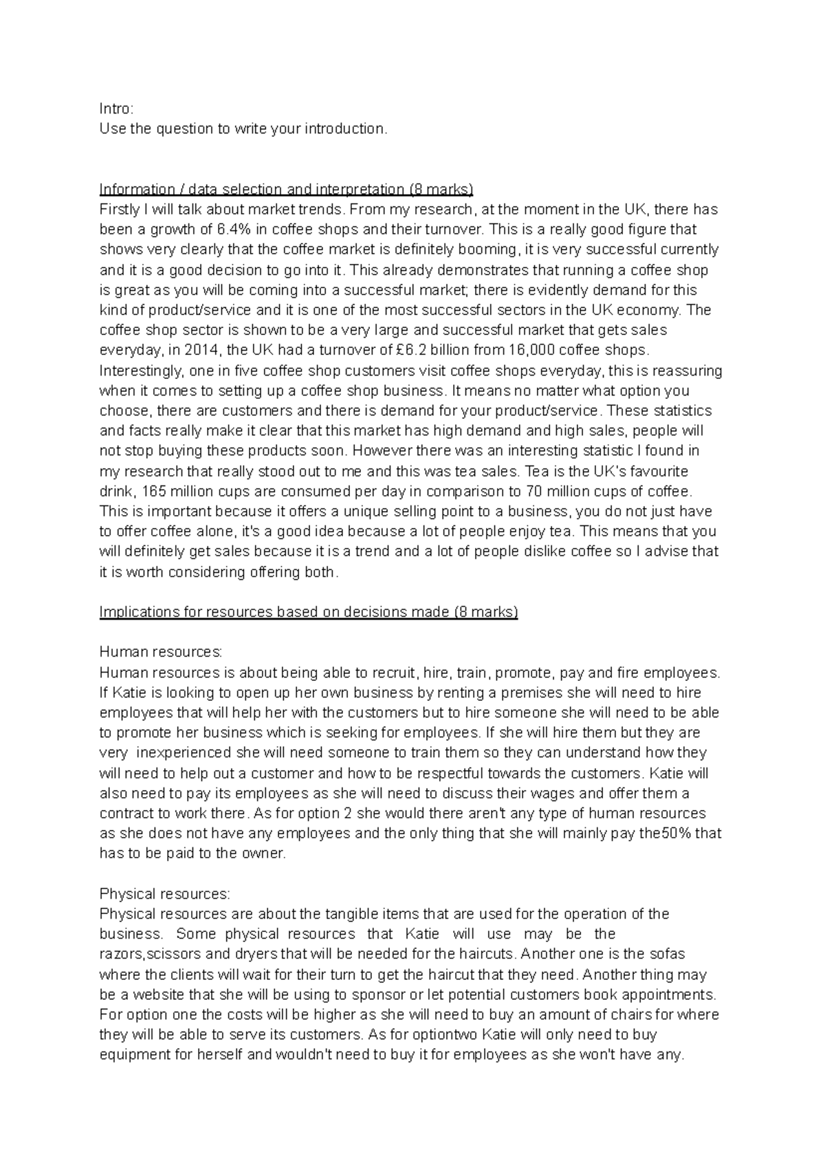Activity 1 unit 7 - Intro: Use the question to write your introduction ...