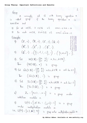 Basics Of Group Theory - BASICS OF GROUP THEORY Definition 0. A Binary ...