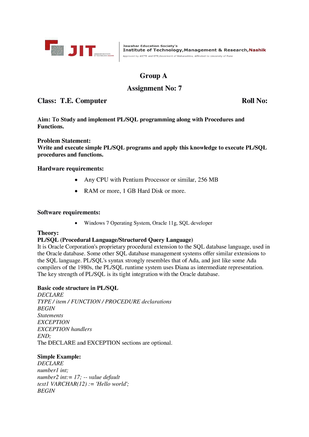 dbms assignment 7