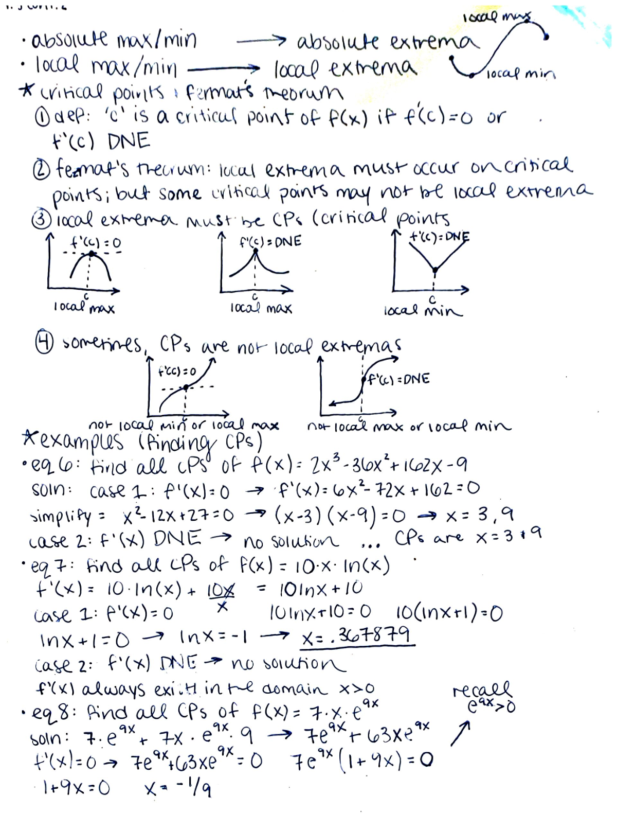 4.3 Maxima and Minima part 2 - . local mis absolutt max/min absolute ...