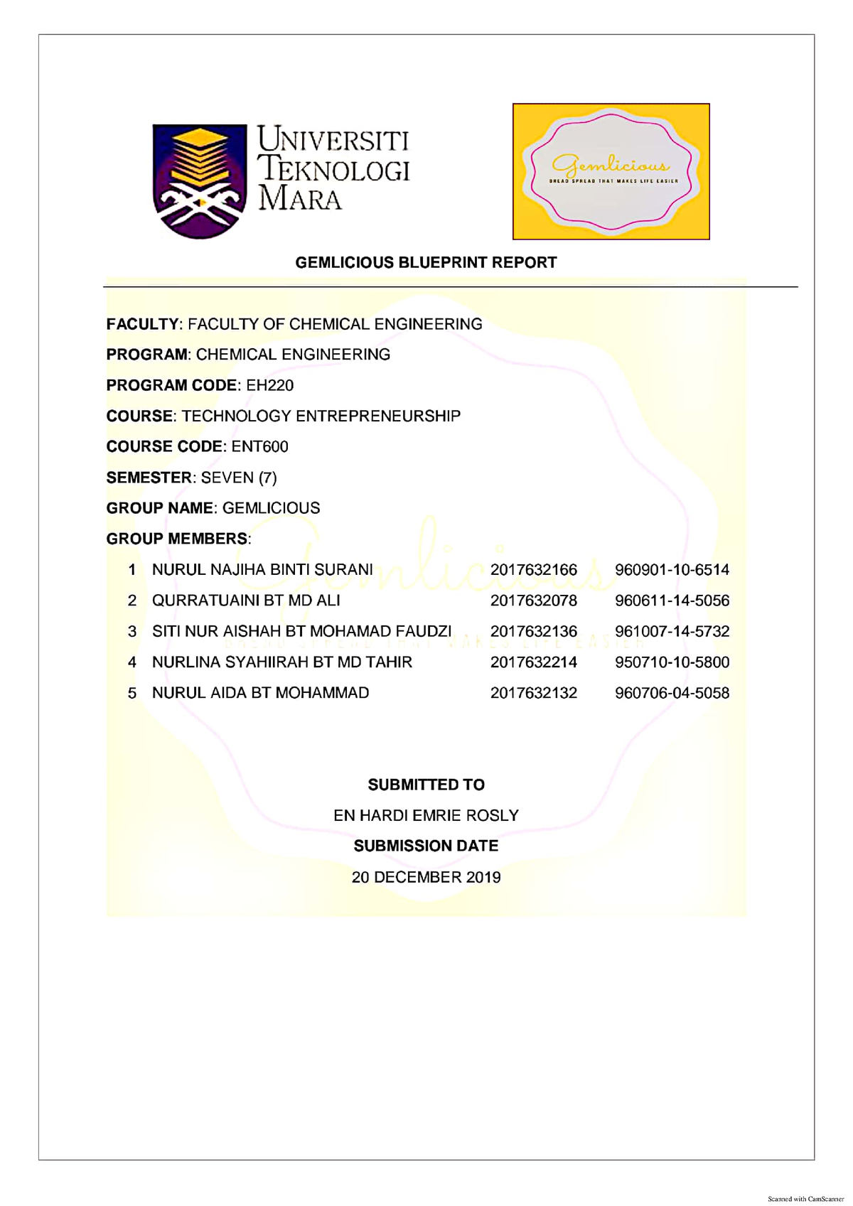 ent600 case study report uitm