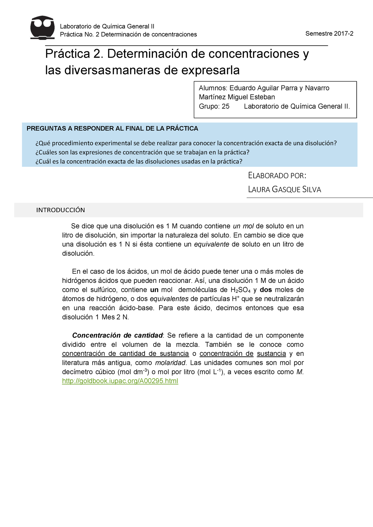 Tarea Previa Práctica 2, Laboratorio De Ingeniería Química II ...