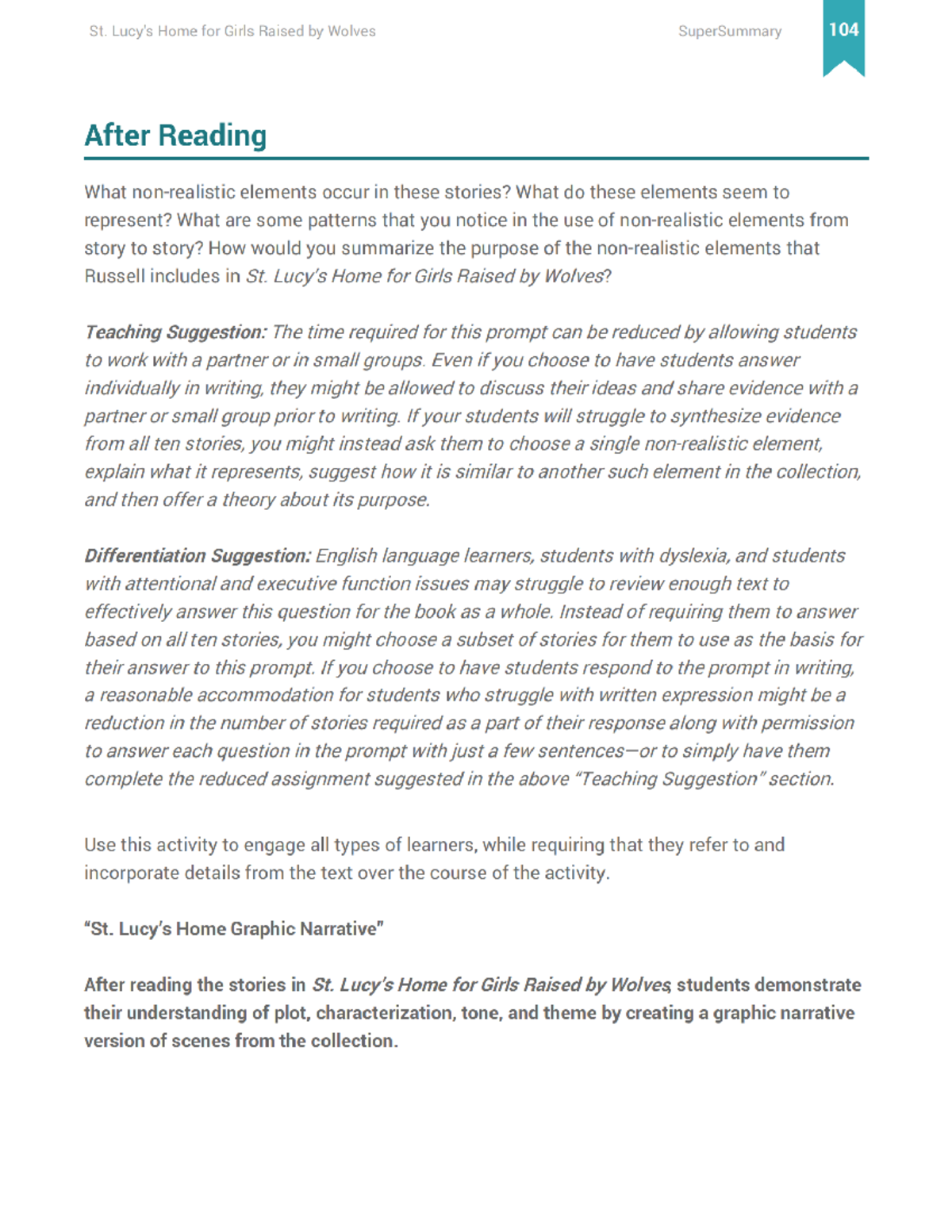 St. Lucy's Home for Girls Raised by Wolves - Super Summary Study Guide ...