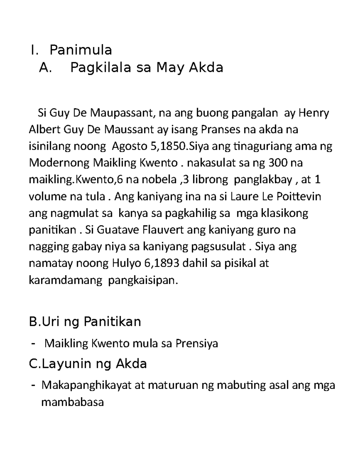 guy-de-maupassant-short-story-i-panimula-a-pagkilala-sa-may-akda