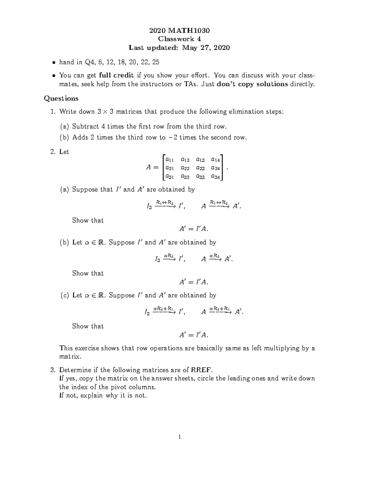 Cw04 - 2020 MATH Classwork 4 Last updated: May 27, 2020 hand in Q4, 6 ...