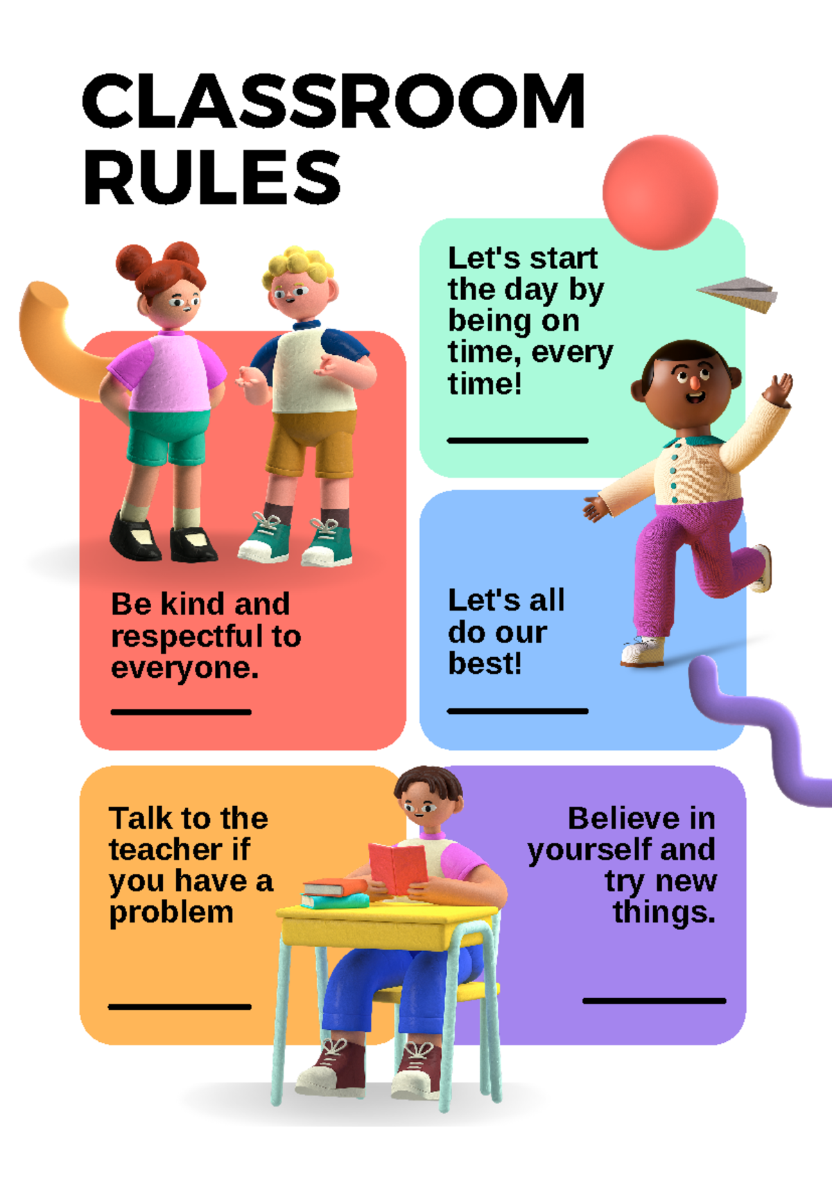 Classroom Rules - poihkugcvbnjkl - English Skills Enhancement - Let's ...