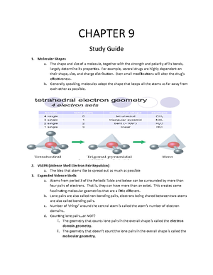 Study Guide Chapter 8 - CHAPTER 8 Study Guide 1. Chemical Bonding A ...