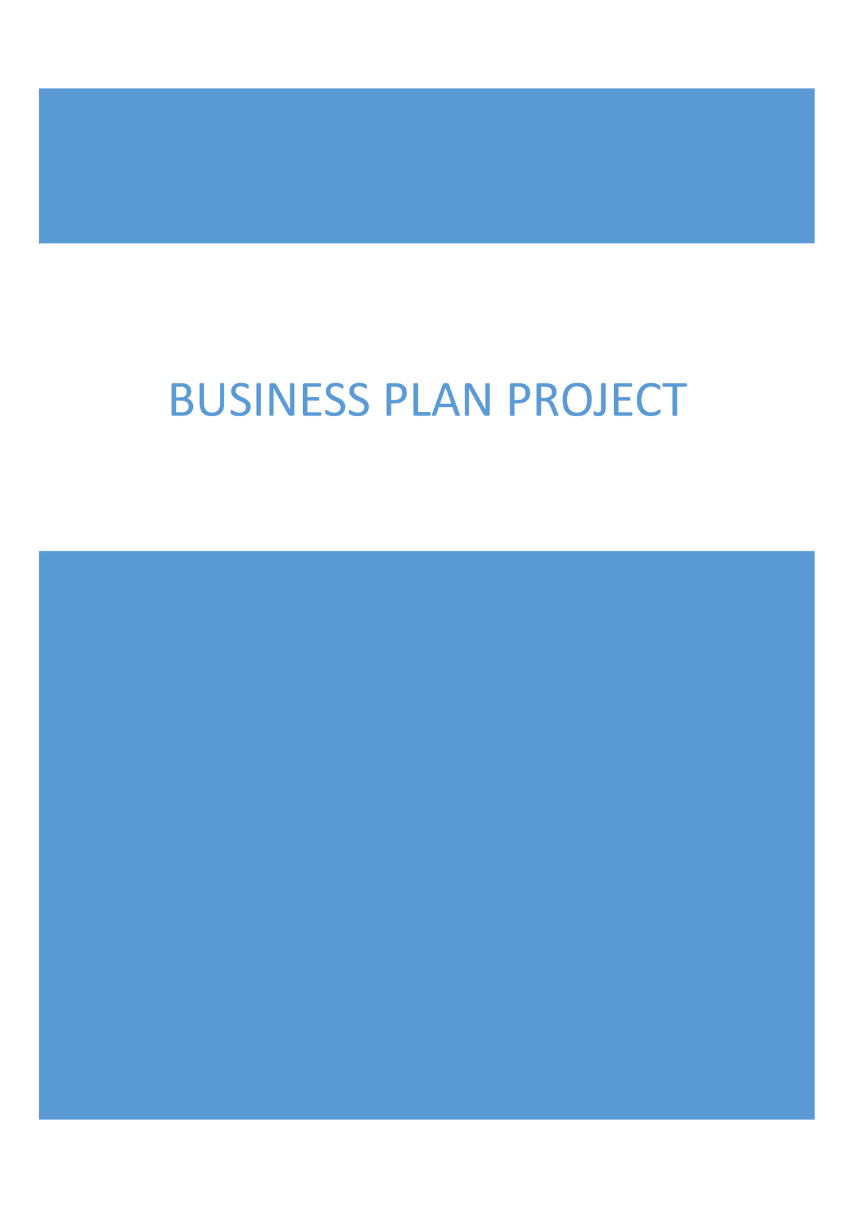 business-plan-project-business-plan-project-contents-executive-studocu