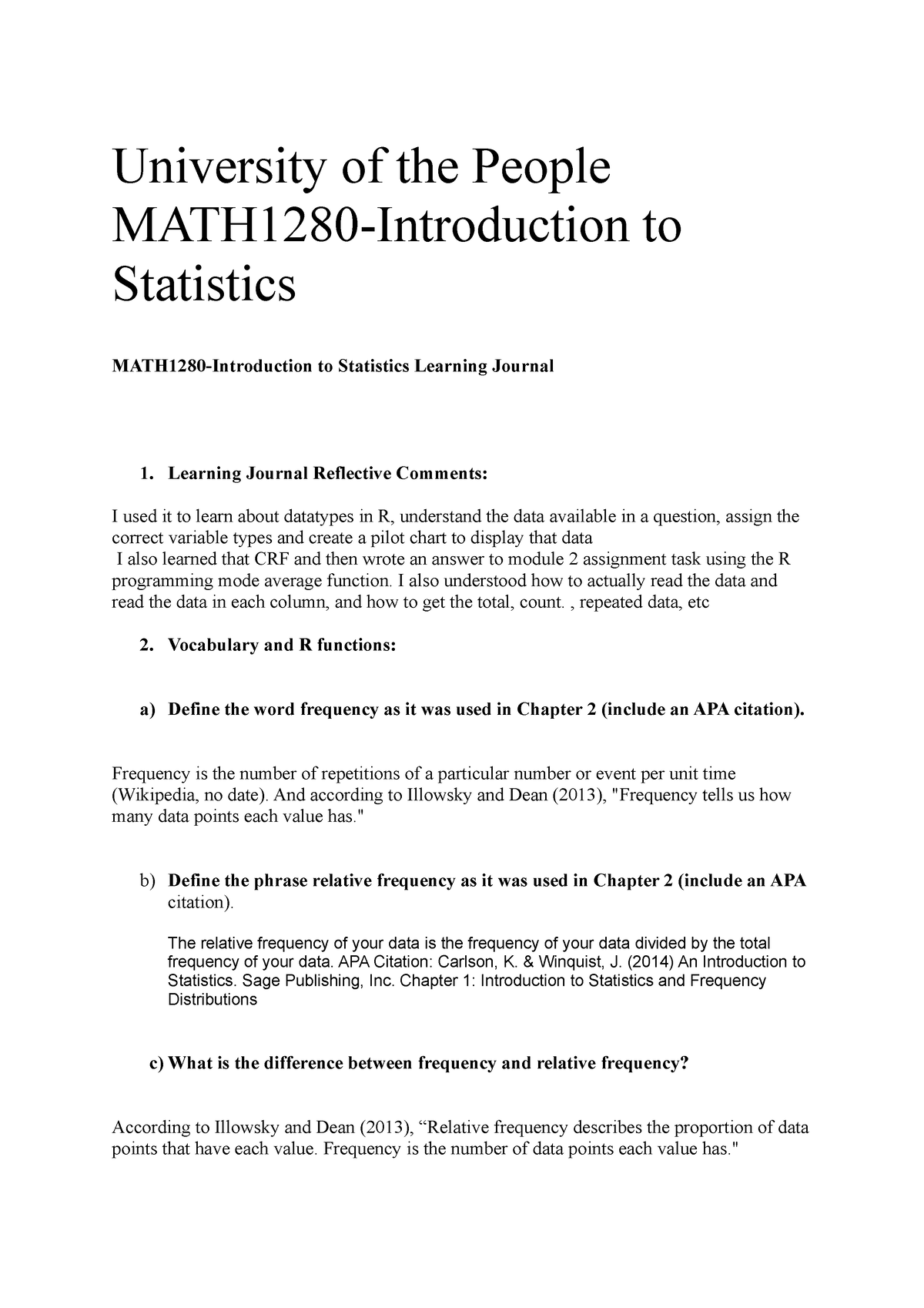 math1280-introduction-to-statistics-learning-journal-unit-2