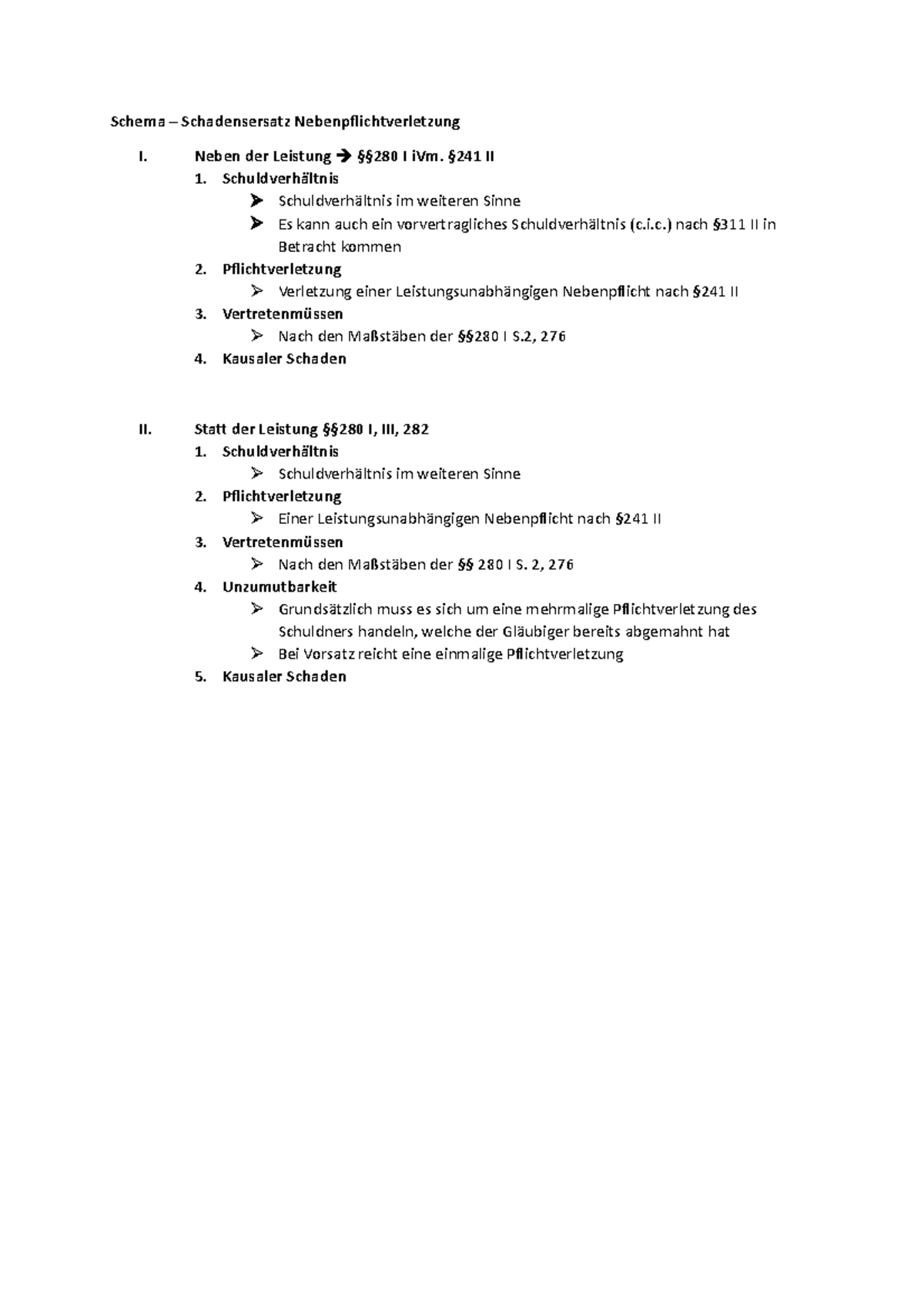 Schadensersatz Neben Der Leistung Schema Schema Schaden Nebenpflicht - Schema – Schadensersatz