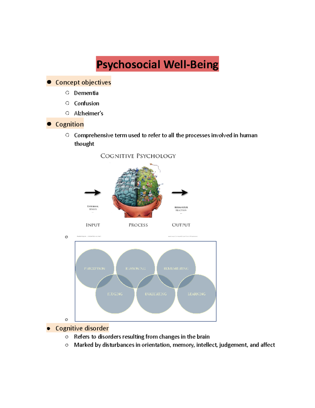 Psychosocial Well Being (mental Health Concepts) - Copy - Psychosocial ...