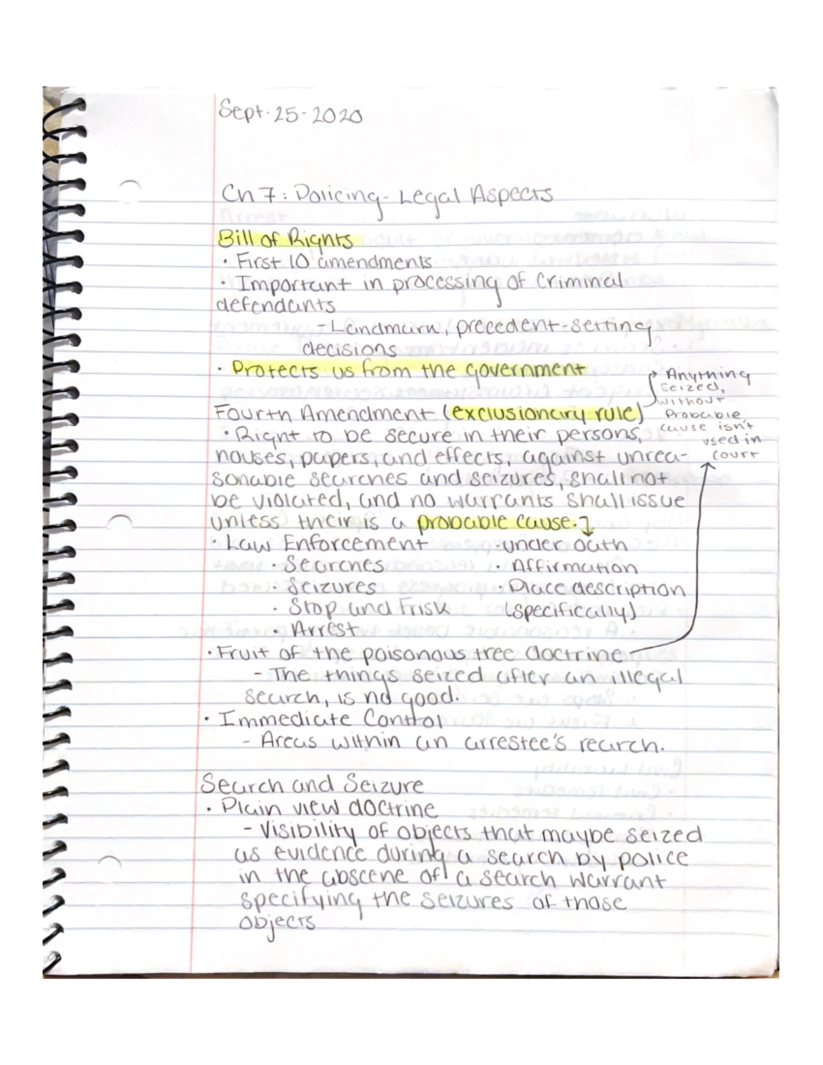 Chapter 7 Legal Aspect of Policing - CJ 1100 - Studocu