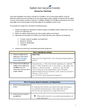 IHP340 Statistics For Healthcare Professionals - SNHU - StuDocu