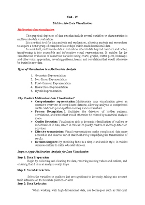 CO 1 other notes - Data visualization - UNIT I Syllabus: Basic ...