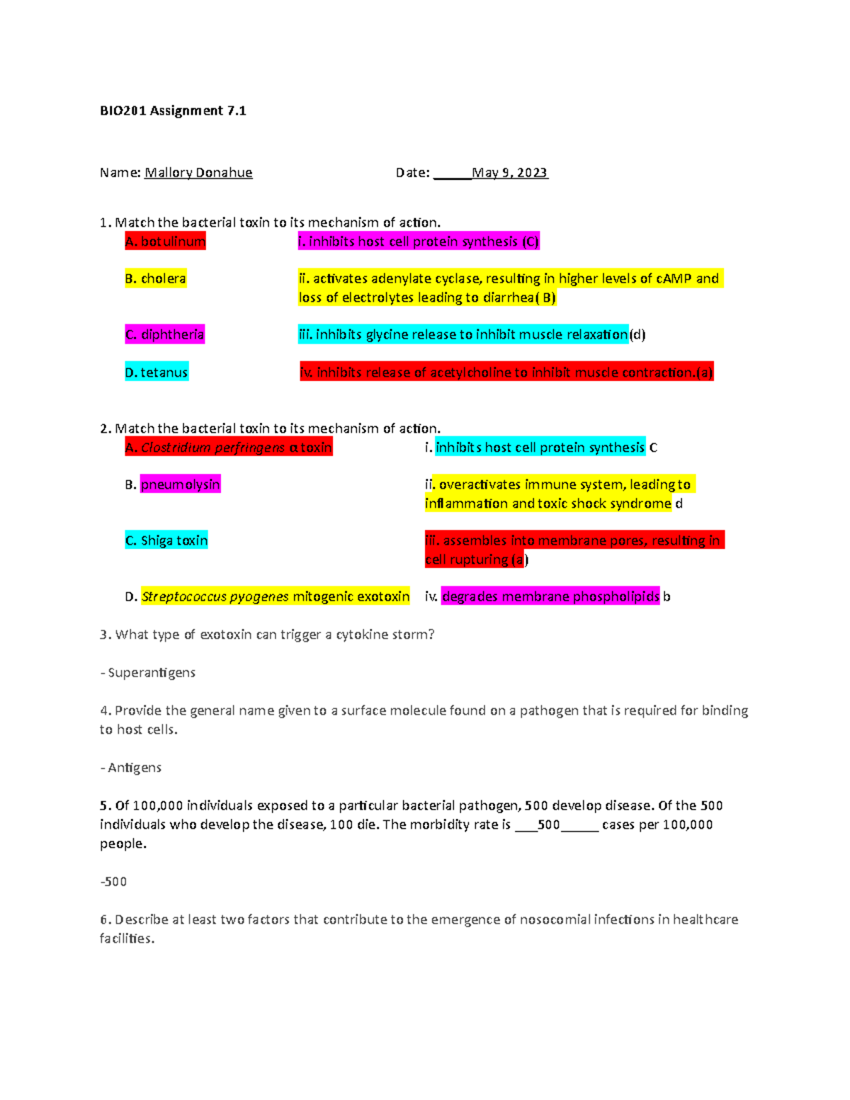 physics assignment 7 week