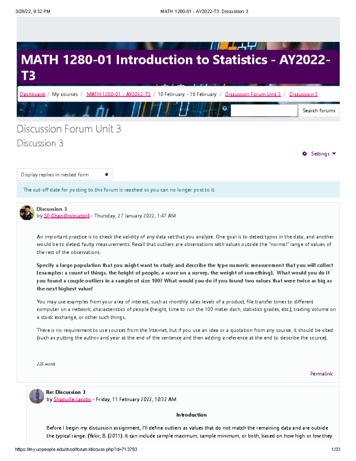 Discussion 3.pdf - MATH 1280-01 Introduction to Statistics - AY2022- T ...