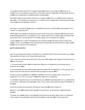 What is Anova - Lecture notes for PSYC 2022, covering Factorial ...