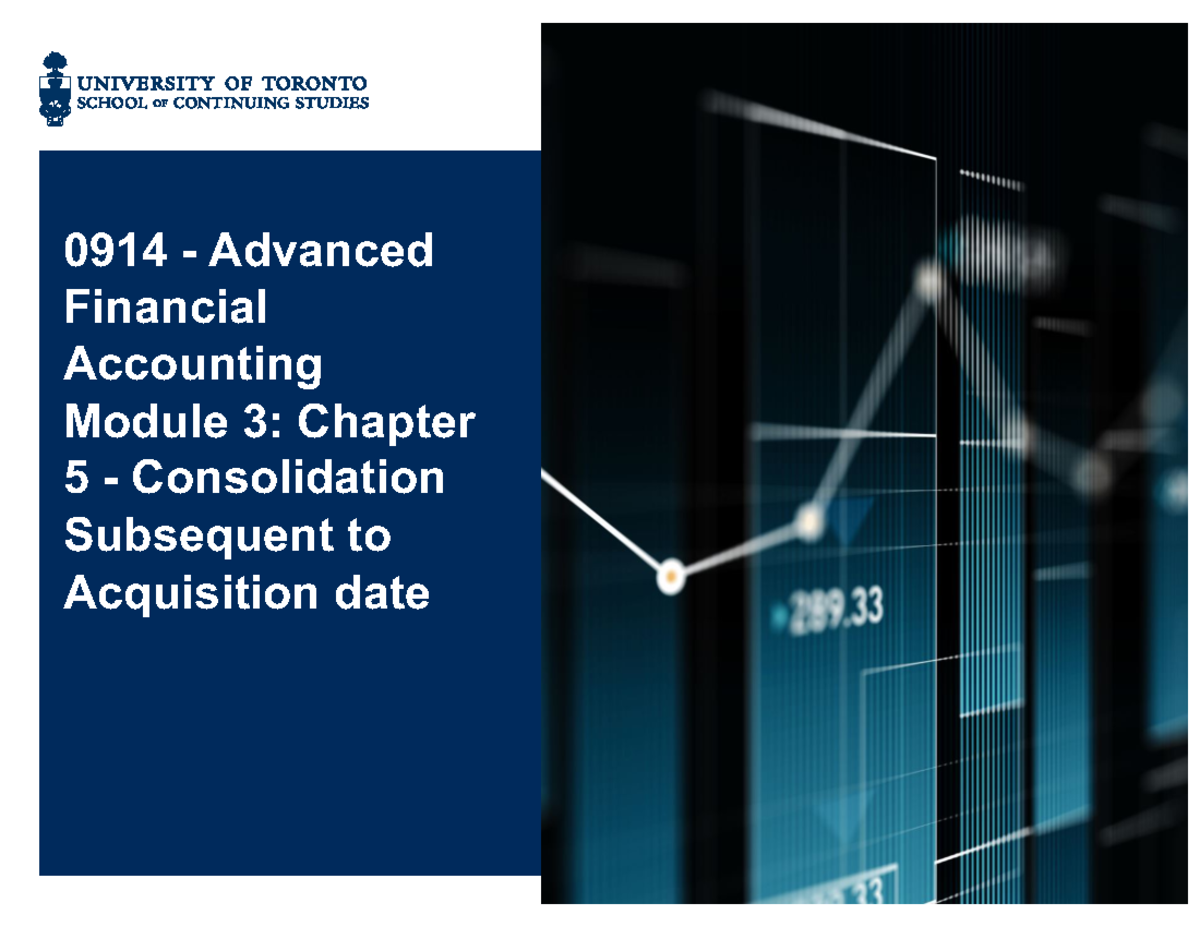 0914 Module+3 Chapter+5 - 0914 - Advanced Financial Accounting Module 3 ...