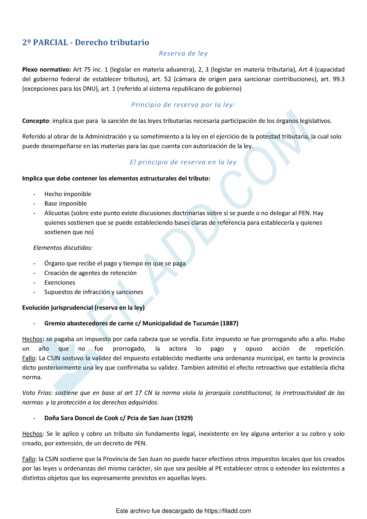 Derecho Tributario Segundo Parcial - 2º PARCIAL - Derecho Tributario ...