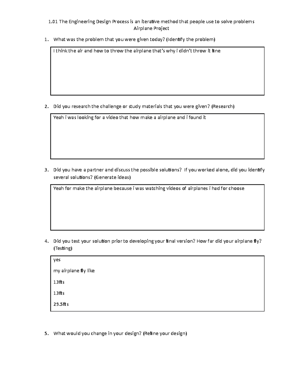 Copy of 02 Day 2 Airplane Project - 1 The Engineering Design Process is ...