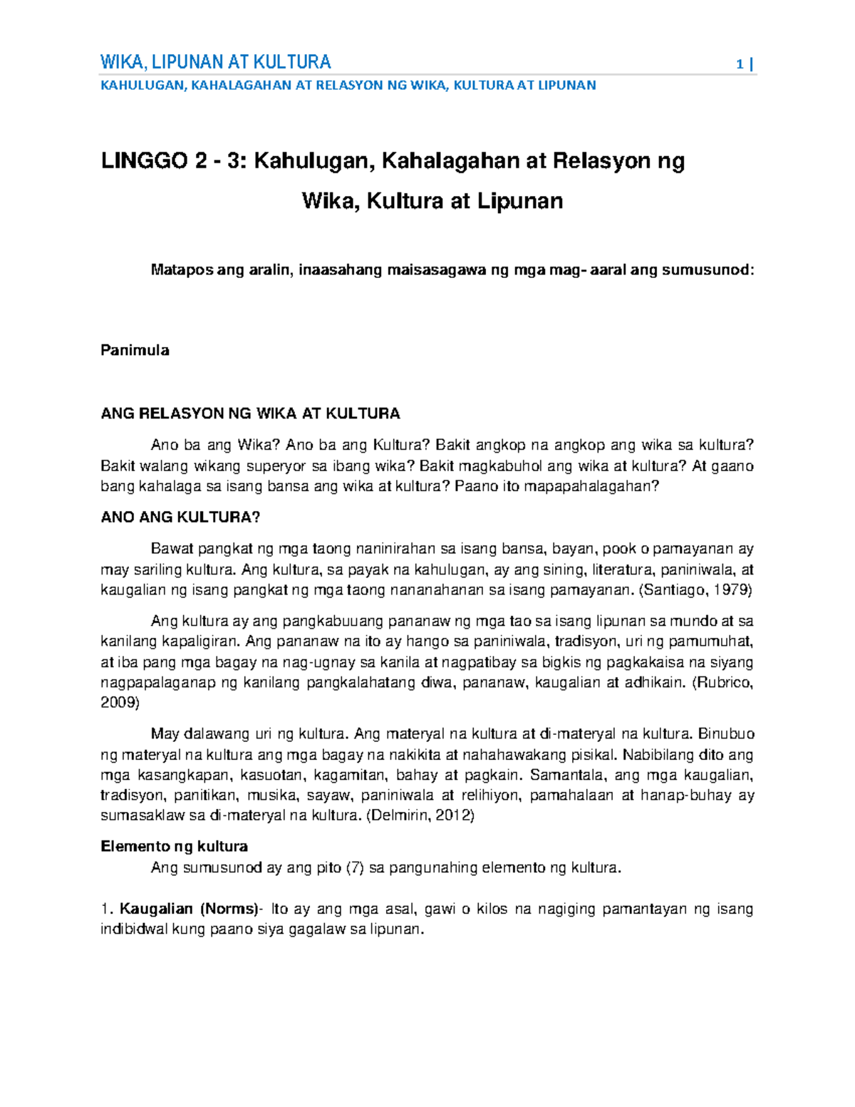 L2 Kahulugan, Kahalagahan At Relasyon Ng Wika, Kultura At Lipunan ...