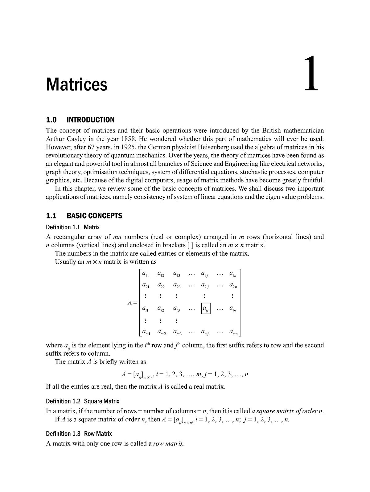 Unit-1 Integral Calculus - 1 INTRODUCTION The concept of matrices and ...