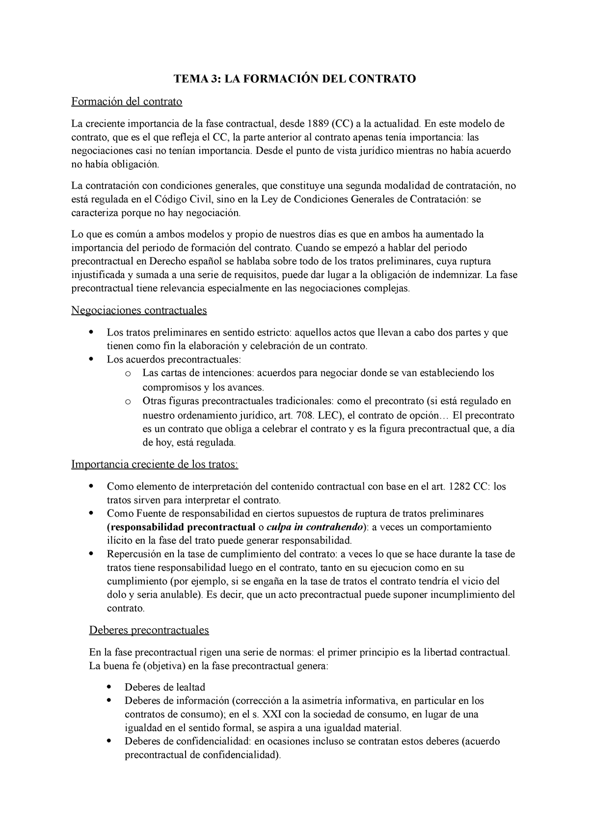 Contratos Tema 3 Tema 3 La FormaciÓn Del Contrato Formación Del Contrato La Creciente 6902