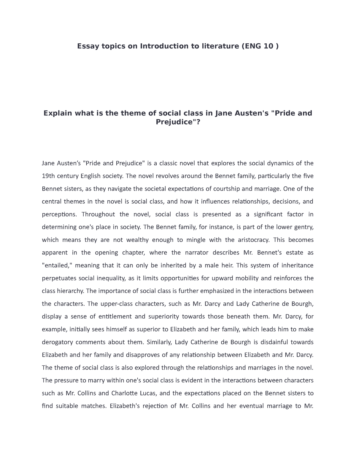 research paper on pride and prejudice pdf