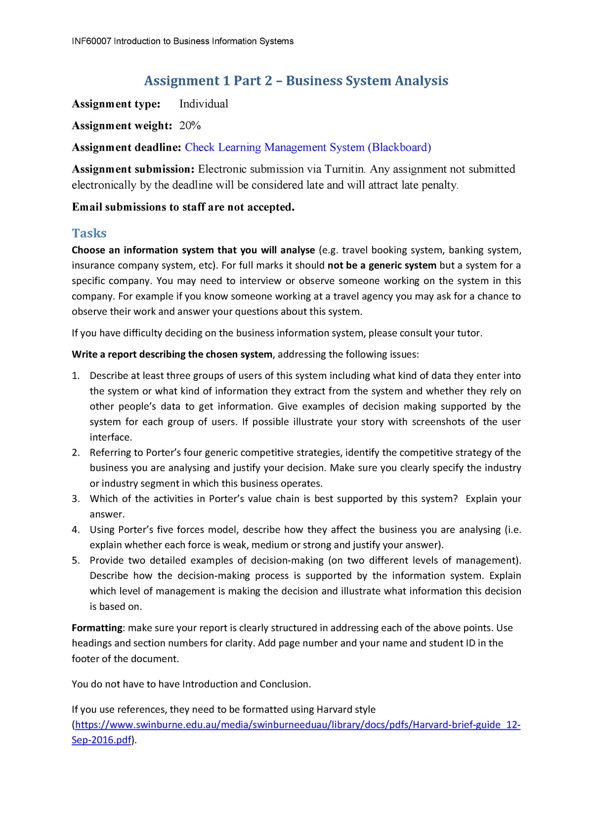 Assignment 1 Part2 Business System Analysis - Introduction To Business ...