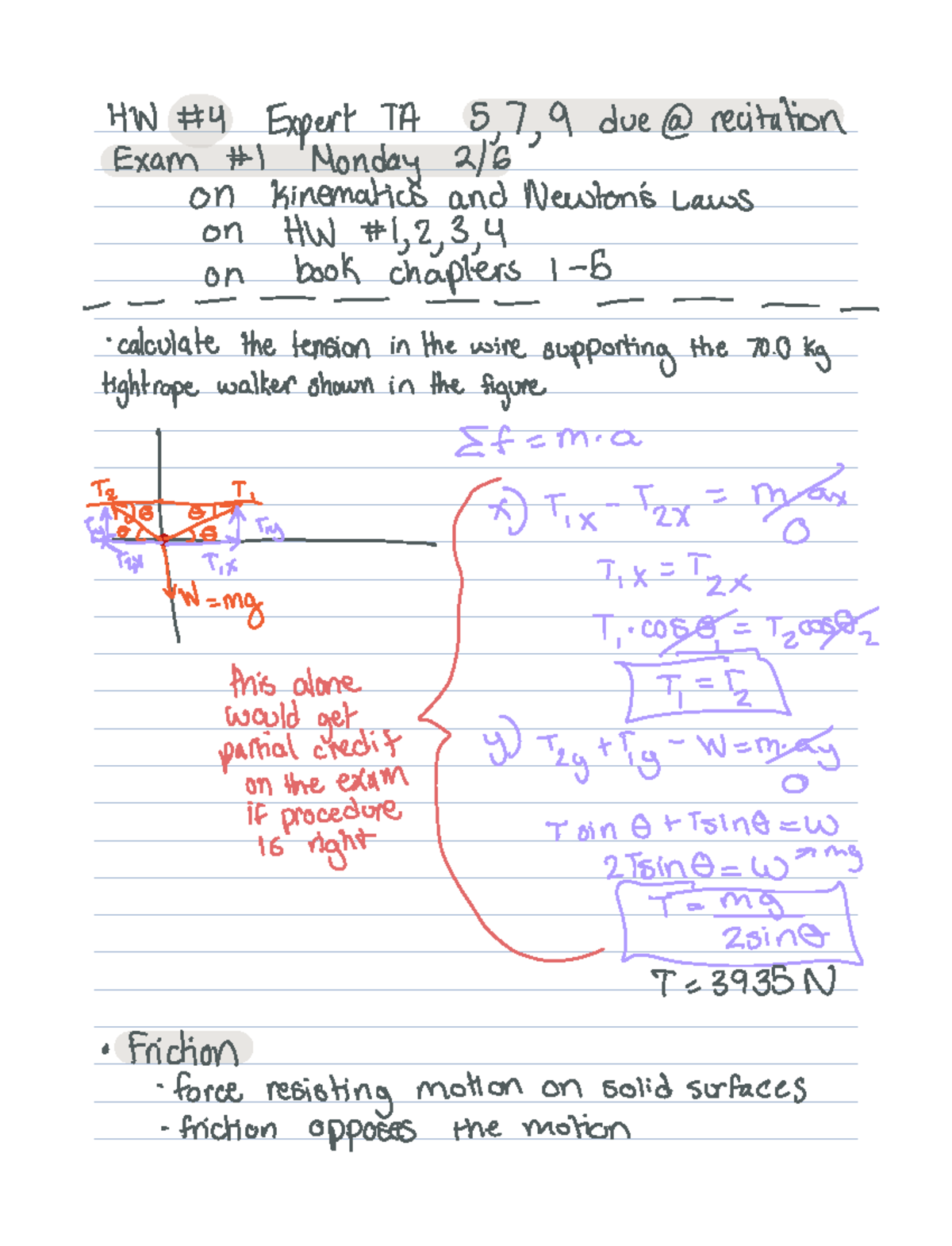 Chapter 5 Notes - HW 4 Expert TA 5, 9 due recitation Exam l Monday 2 6 ...