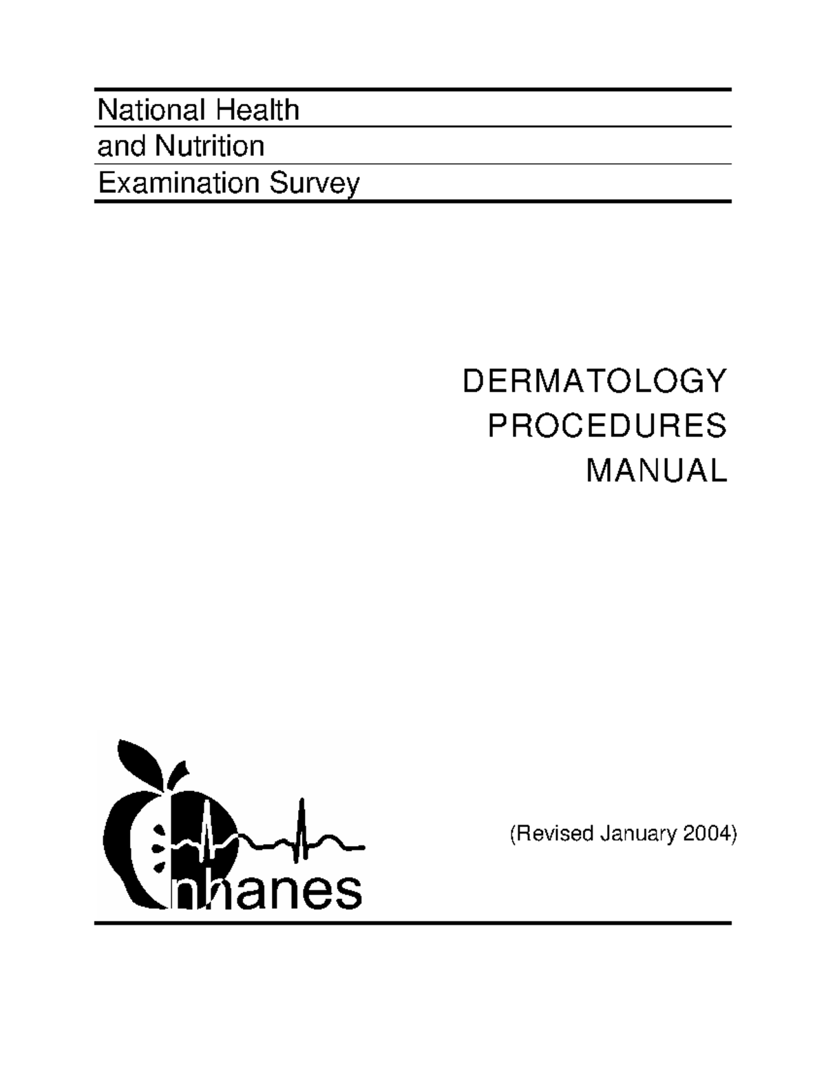 09. Dermatology Procedures Manual Autor (Nhanes) National Health and ...