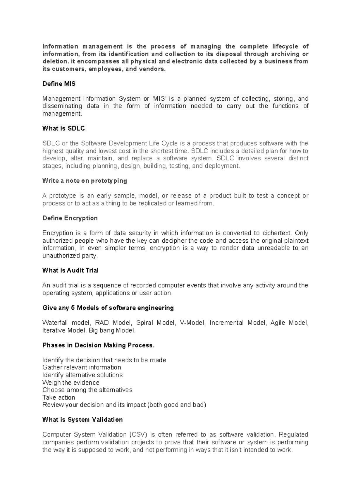 IM - Information management - Information management is the process of ...