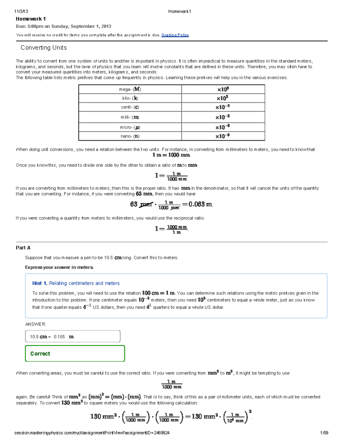 mastering physics homework