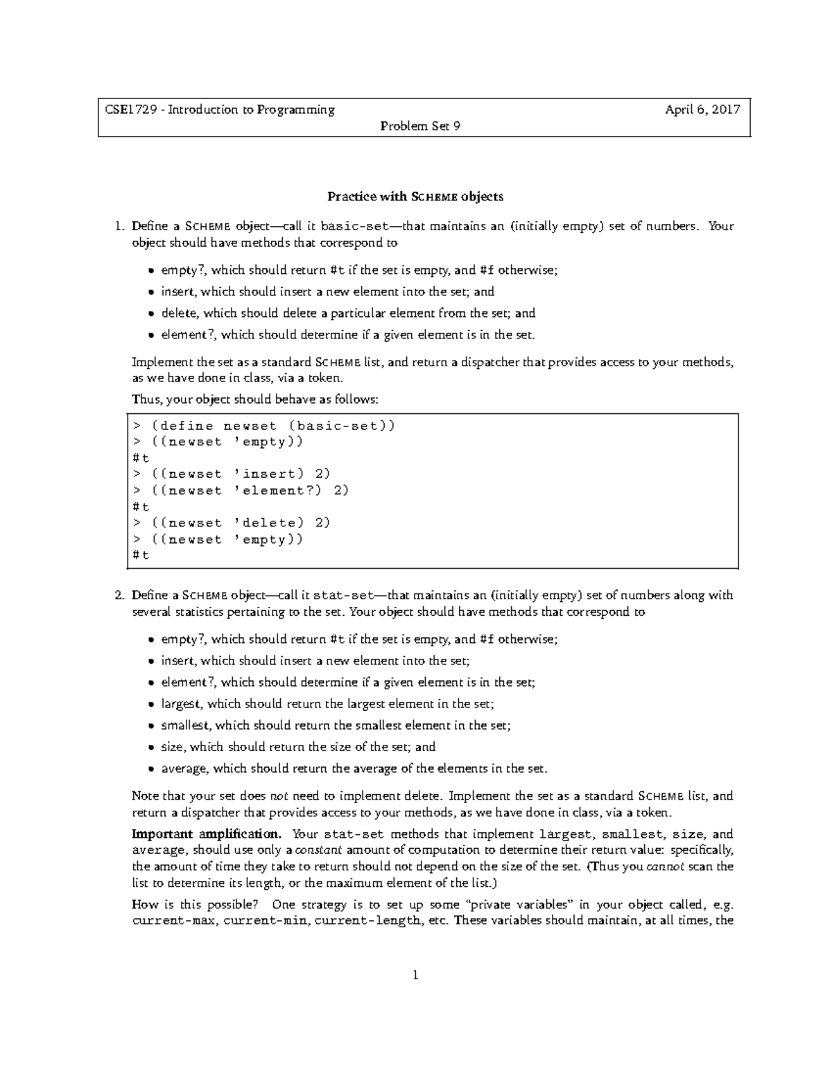 Spring 2017 problem set 09 - CSE1729 - Introduction to Programming ...