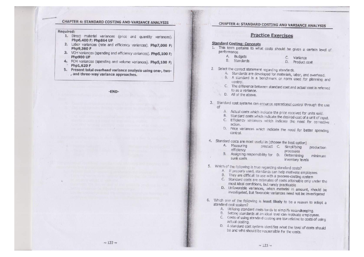 Standard-Costing - Notes - Accountancy - Studocu