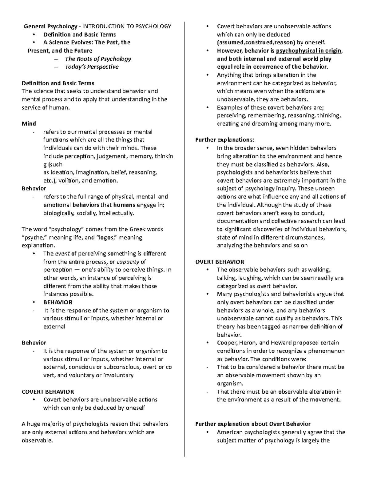 Response Initiation Psychology Definition