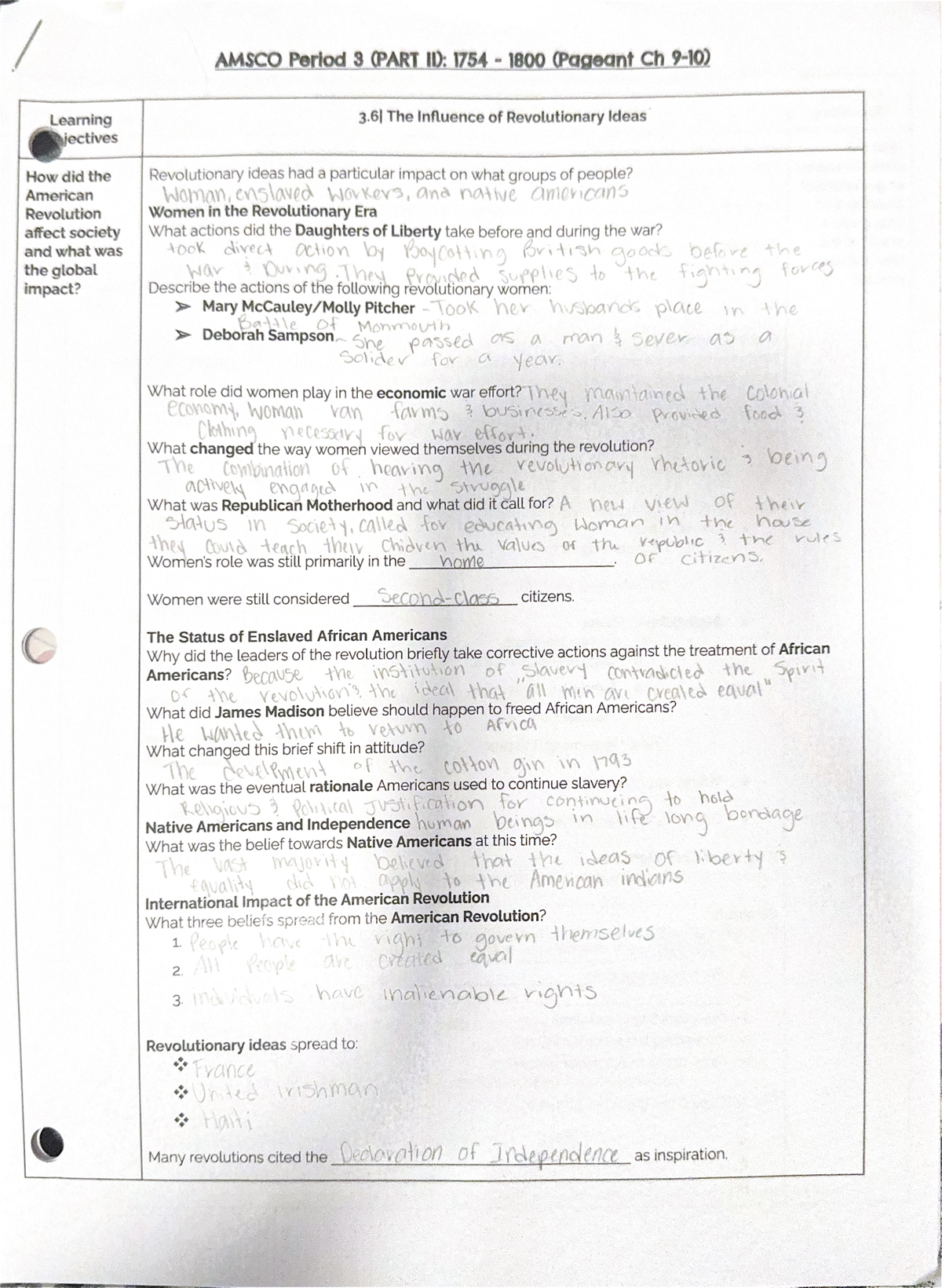 Amsco - Period 3 - AMSCO Period 3 (PART ID) 1754 1800 (Pageant Ch ...