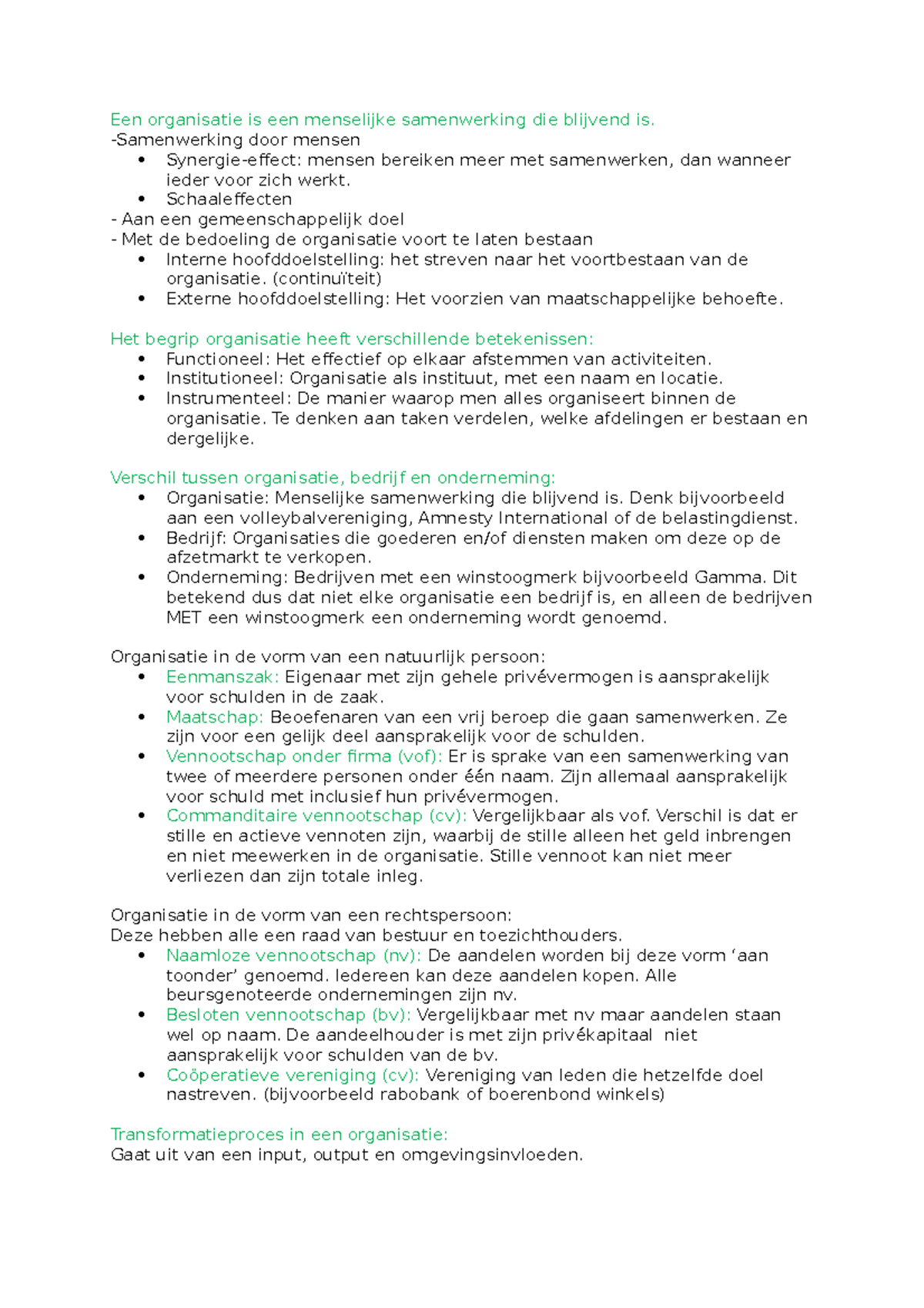 Samenvatting Introductie In Management - Hoofdstuk 1 M&O - Een ...