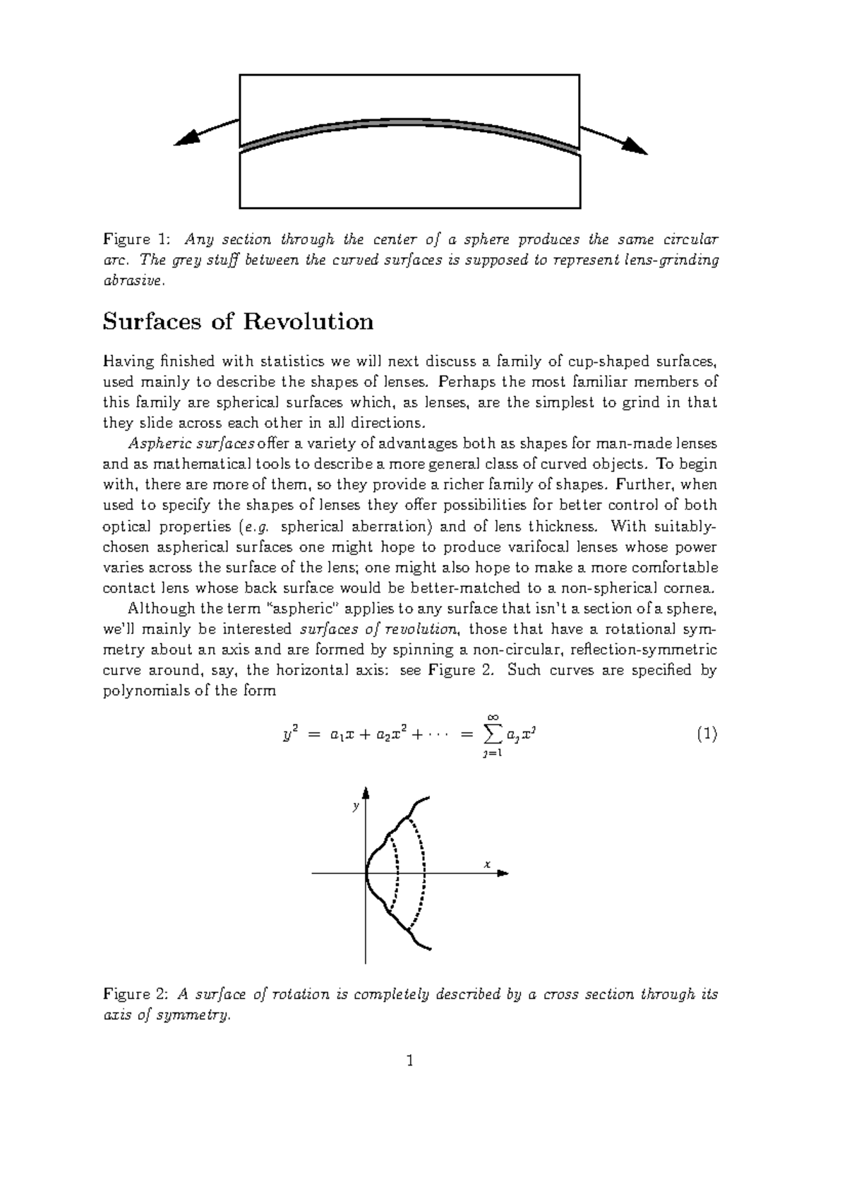 Conics Revision Notes 2N2 Mathematics Mathematical Techniques for