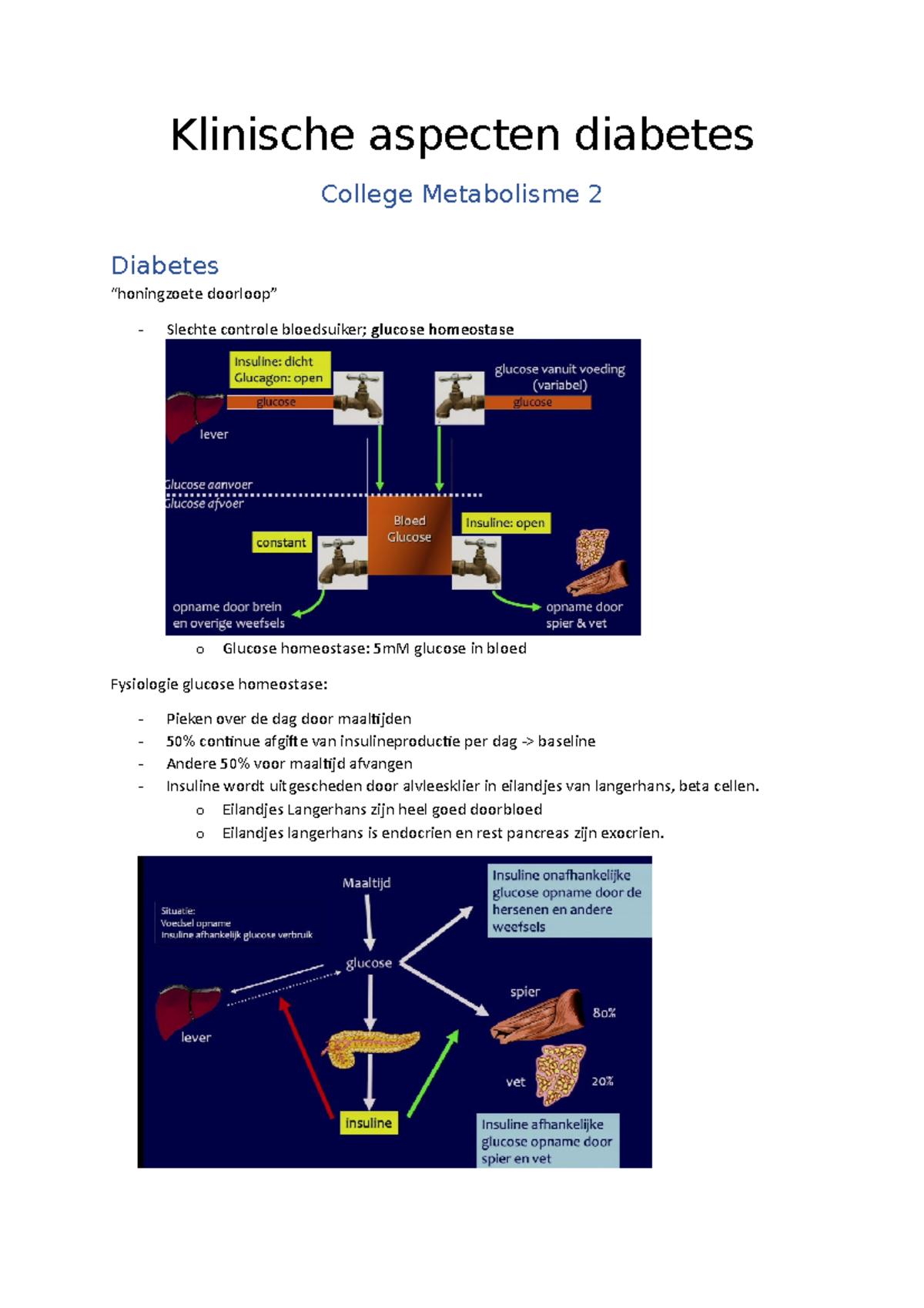 College Klinische Aspecten Diabetes - Klinische Aspecten Diabetes ...