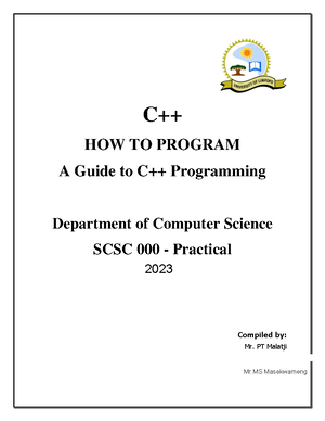 SCSC011 - UL - Computing Concepts And Algorithms - Studocu